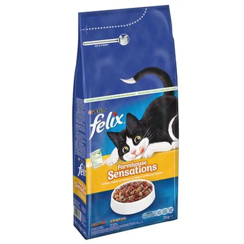 Felix Farmhouse Sensations Dry Cat Food with Poultry - 1kg