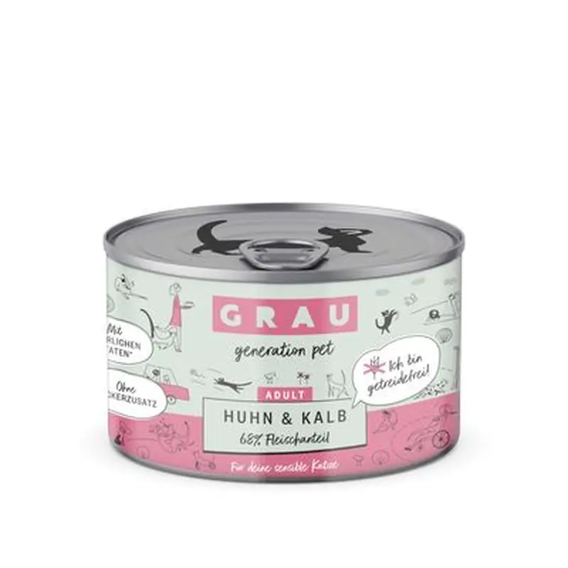 GRAU Gourmet Adult Grain-Free 6 x 200g - Chicken & Turkey Hearts