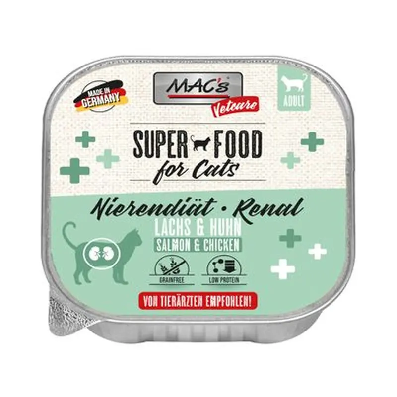 MAC's Vetcare Cat Kidney / Renal - Beef (16 x 100g)