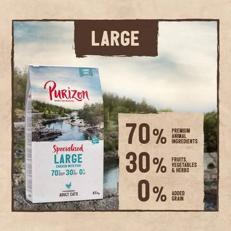 Purizon Large Adult Grain-Free Chicken & Fish - Economy Pack: 2 x 6.5kg