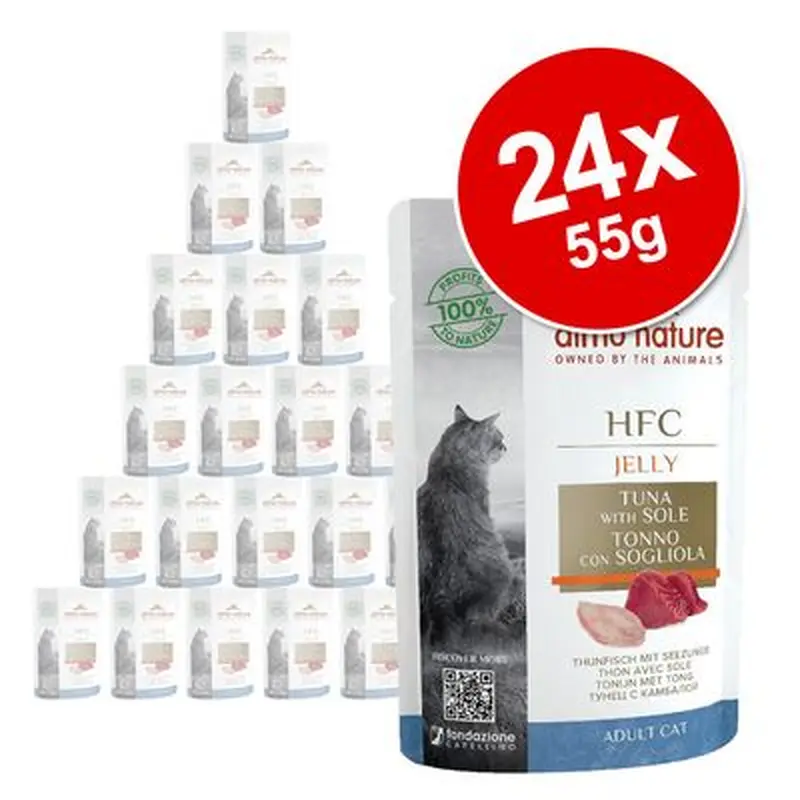 Almo Nature HFC Jelly Pouches Saver Pack 24 x 55g - Sardines