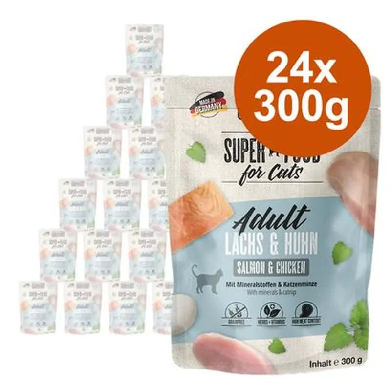 MAC's Adult Cat Pouch Saver Pack 24 x 300g - Salmon & Chicken