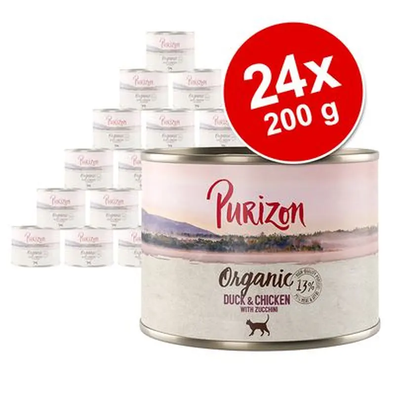 Purizon Organic Saver Pack 24 x 200g - Salmon & Chicken with Spinach