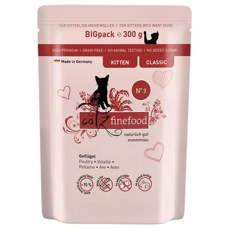 catz finefood Kitten 6 x 300g - Saver Pack: Poultry (24 x 300g)