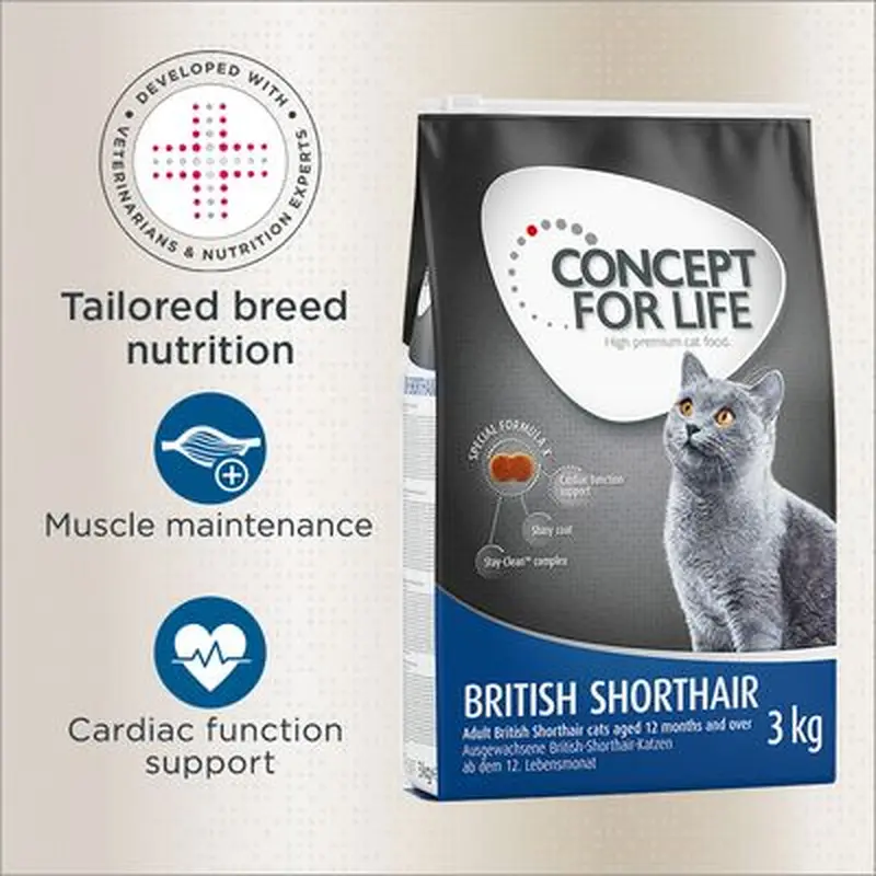 Concept for Life British Shorthair Adult - Economy Pack: 3 x 3kg
