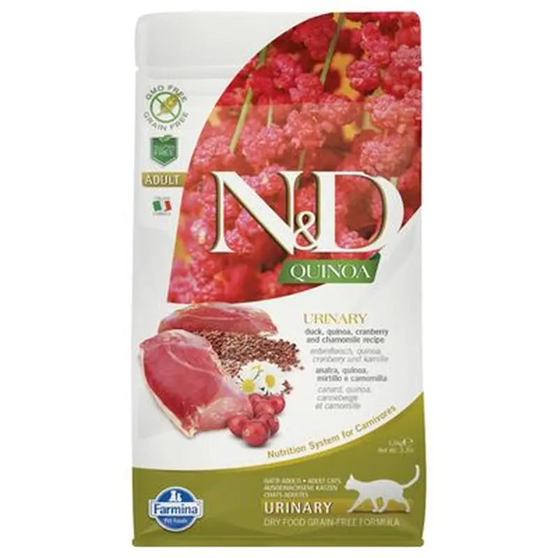 Farmina N&D Quinoa Urinary Duck, Quinoa, Cranberries & Chamomile Adult - 1.5 kg