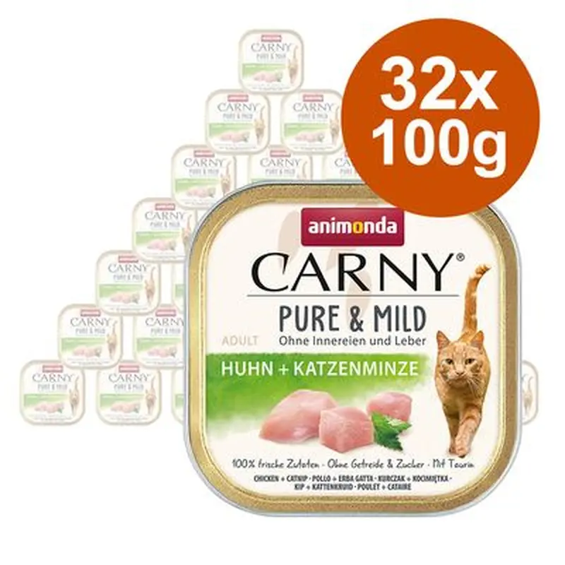 animonda Carny Adult Pure & Mild 32 x 100g - Chicken & Shrimp