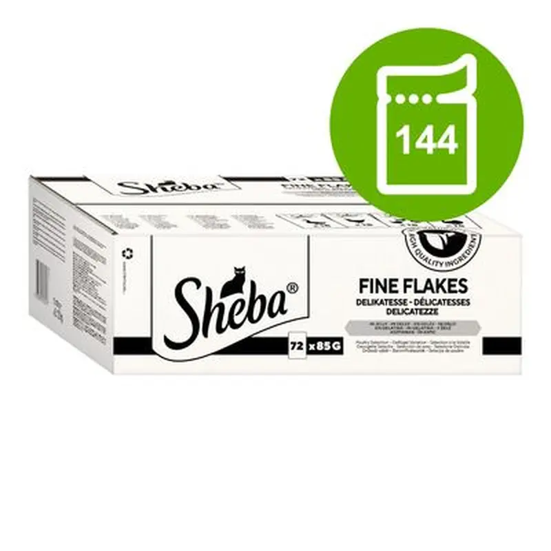 Sheba Pouches Saver Pack 144 x 85g - Select Slices Poultry Selection in Gravy