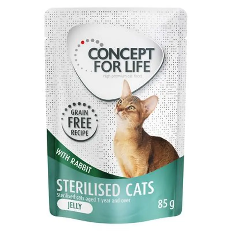 Concept for Life Sterilised Cats Rabbit Grain-Free - in Jelly - 12 x 85g