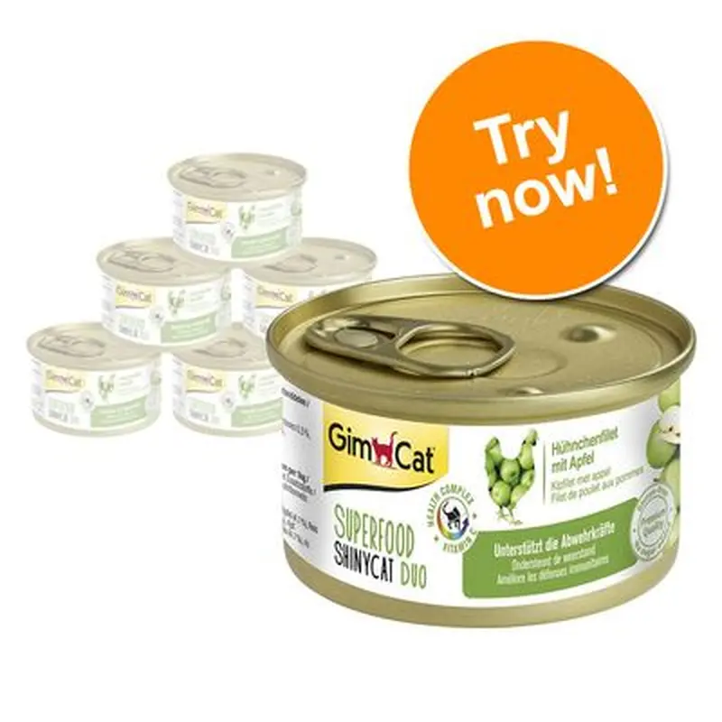 GimCat Superfood ShinyCat Duo Trial Pack 6 x 70g - Trial Pack (4 Varieties)