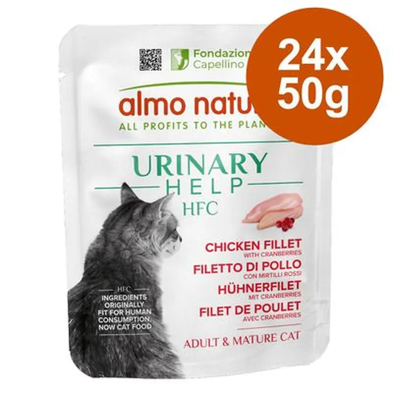 Almo Nature HFC Urinary Help Saver Pack 24 x 50g - Atlantic Tuna with Cranberries