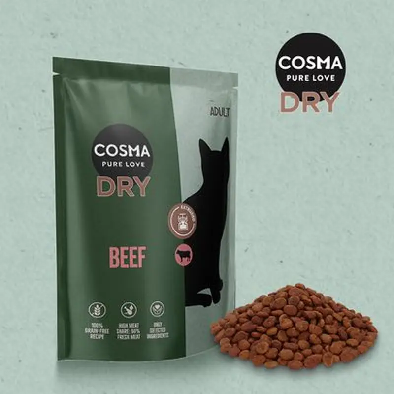 Cosma Extruded Beef Dry Food - 400g