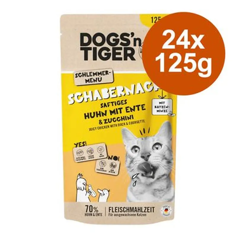 Dogs'n Tiger Cat Saver Pack 24 x 125g - Beef & Turkey