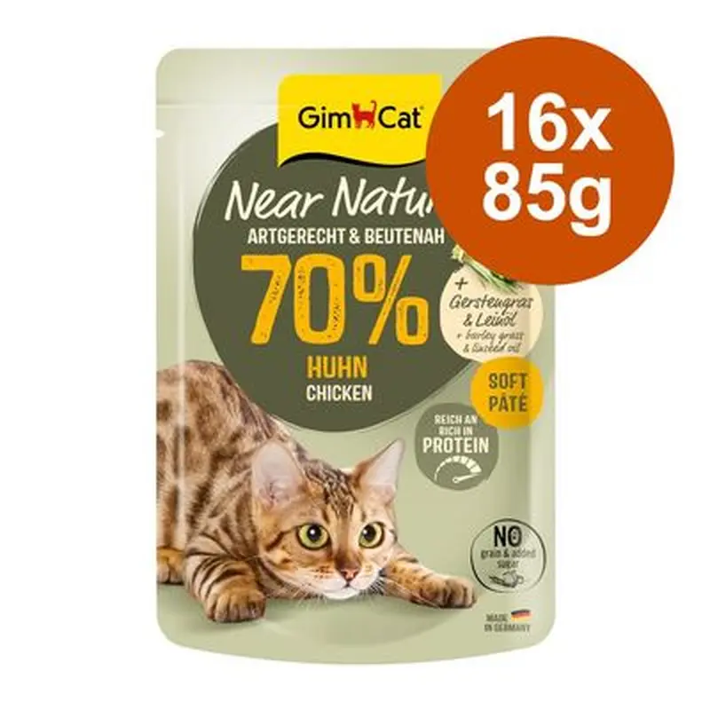GimCat Near Nature 16 x 85g - Chicken & Duck