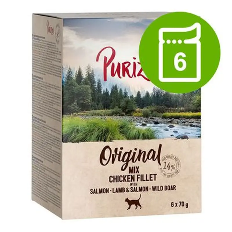 Purizon Adult 6 x 70g - Grain-Free - Mixed Pack (3 varieties)