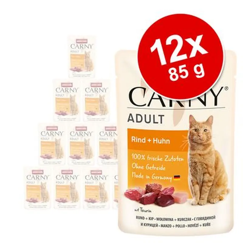animonda Carny Pouch 12 x 85g - Beef & Chicken