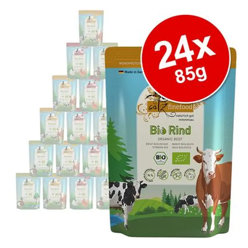 catz finefood Bio Saver Pack 24 x 85g - No.507 Organic Beef