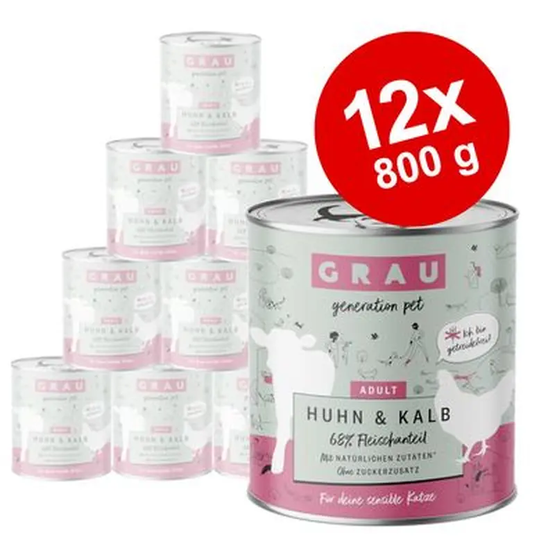GRAU Gourmet Adult Grain-Free Saver Pack 12 x 800g - Turkey & Lamb