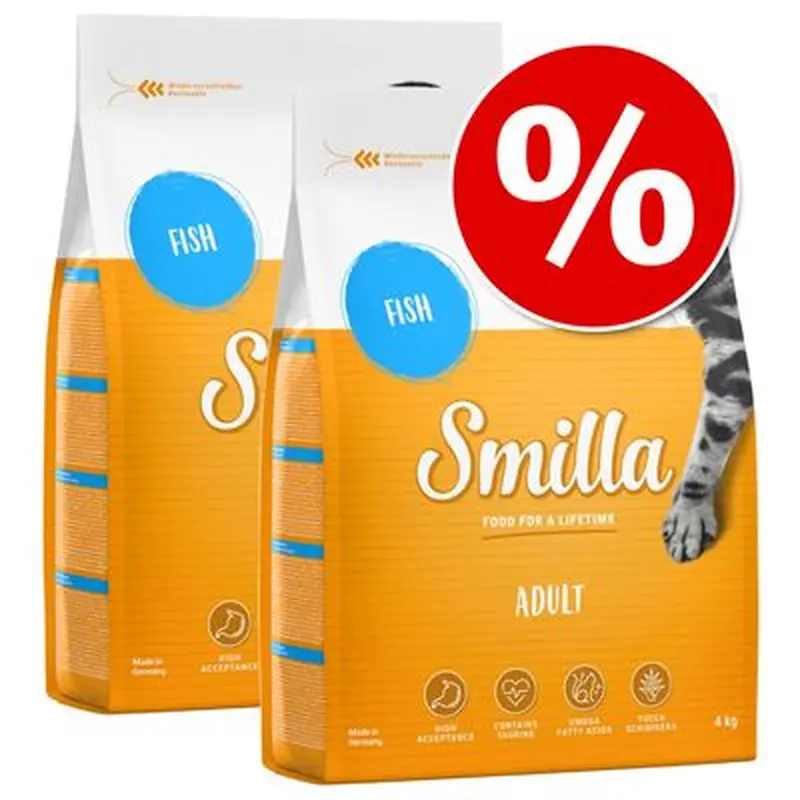 Smilla Dry Cat Food Economy Packs 2 x 4kg - Adult Fish