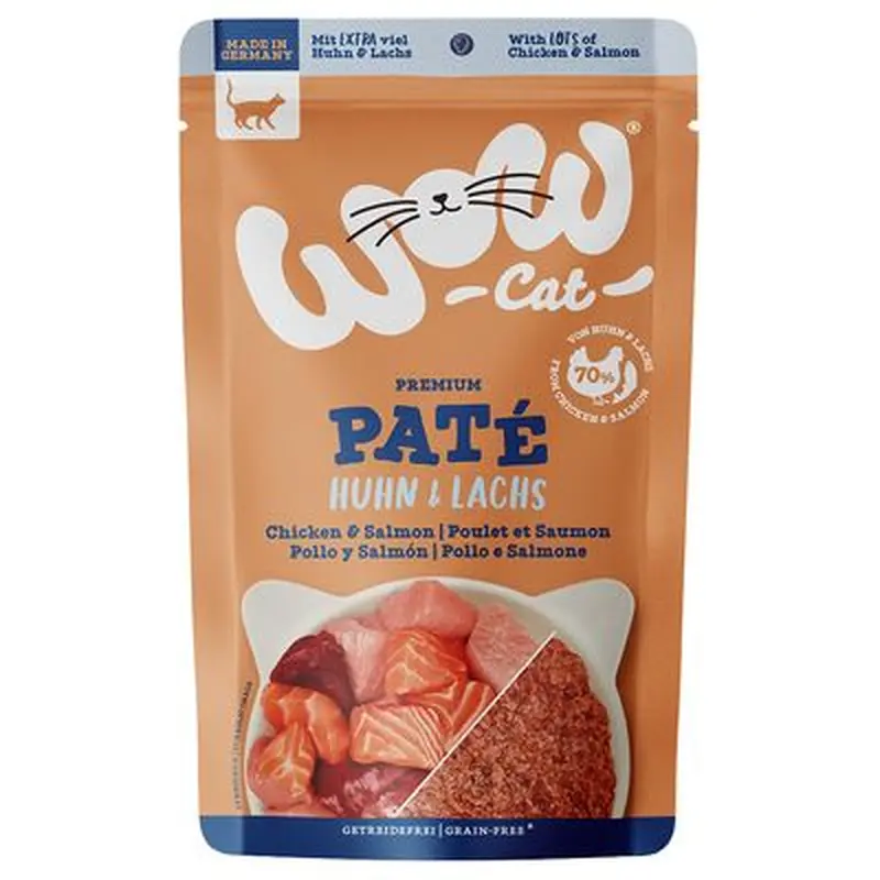WOW Cat Adult Pt 12 x 125g - Chicken & Salmon