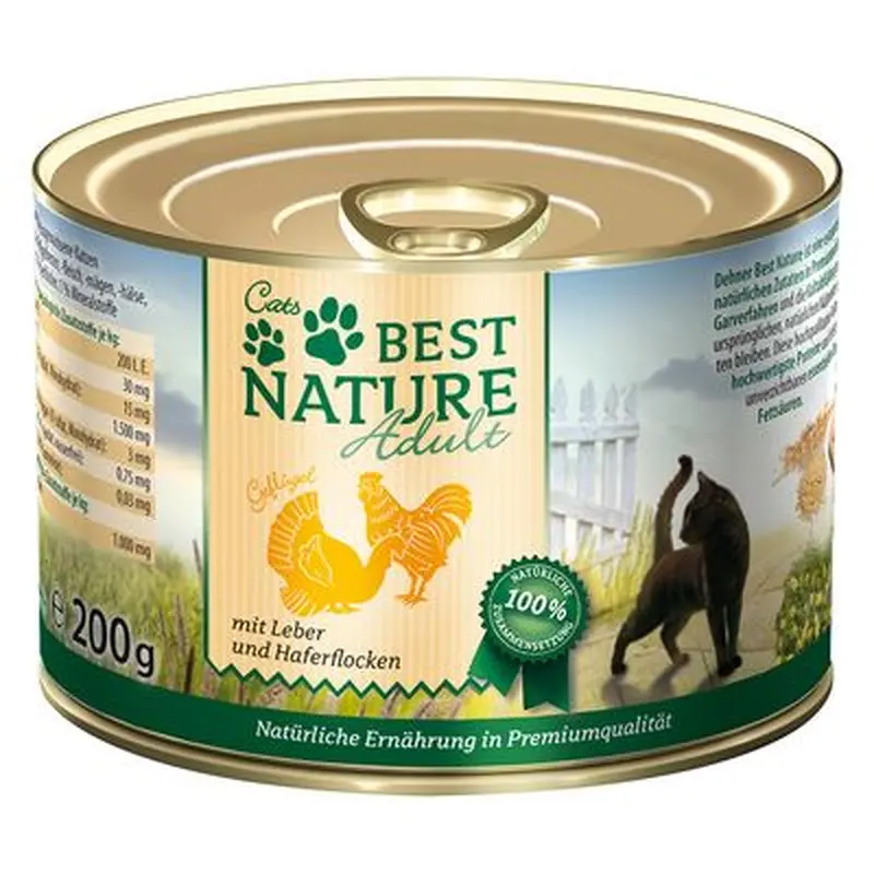 Best Nature Cat Adult 6 x 200g - Salmon, Chicken & Rice