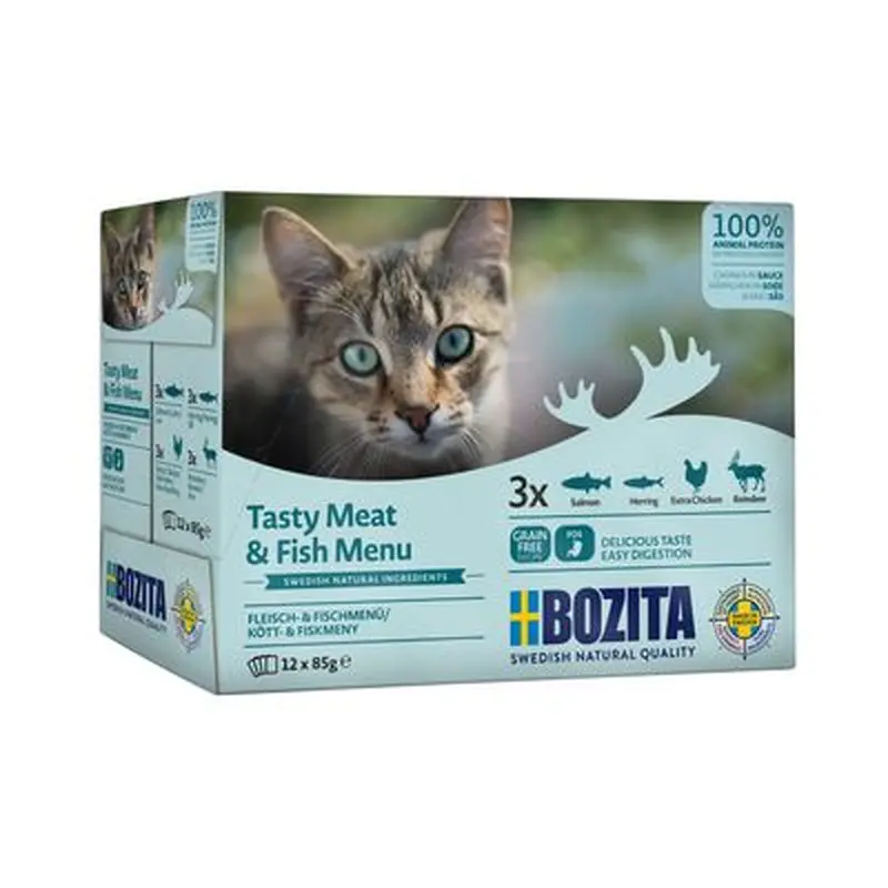 Bozita Chunks in Sauce Pouches 12 x 85g - Reindeer