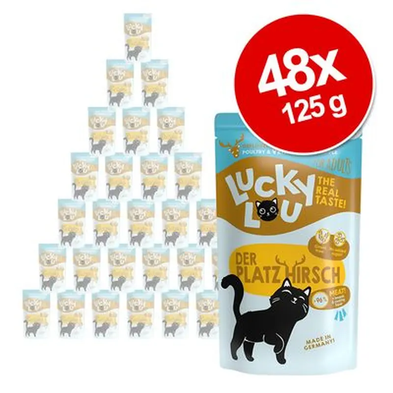 Lucky Lou Adult Saver Pack 48 x 125g - Poultry & Rabbit