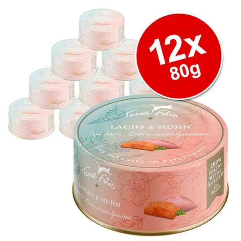 Terra Felis 12 x 80 g - Salmon