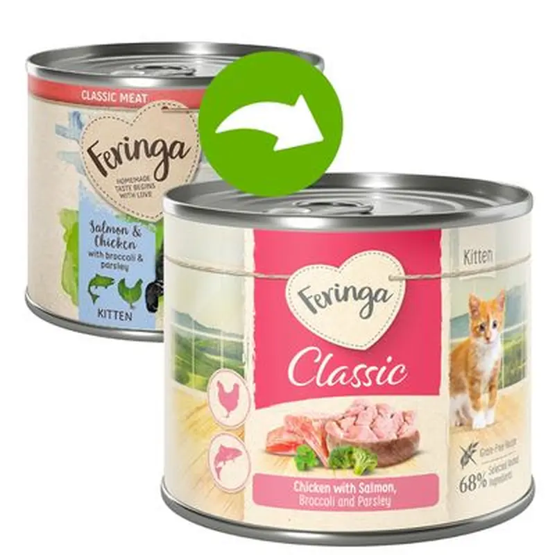 Feringa Classic Meat Menu Kitten 6 x 200g - Chicken & Veal with Carrots & Dandelion
