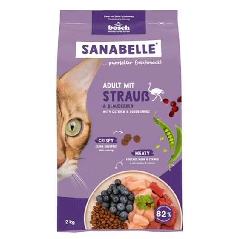 Sanabelle Adult with Ostrich & Blueberries - 2kg