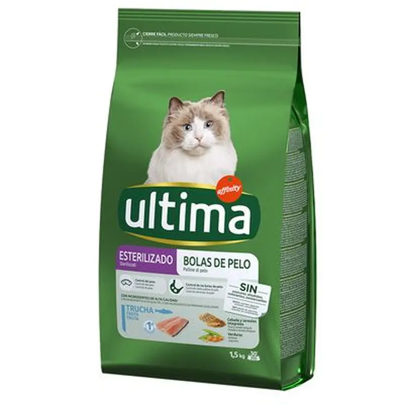 Ultima Sterilised Hairball - Trout - 1.5kg