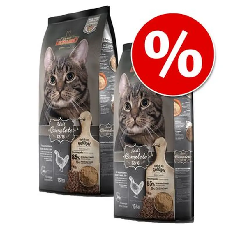 Leonardo Dry Cat Food Economy Packs - Adult Complete 32/16 (2 x 15kg)