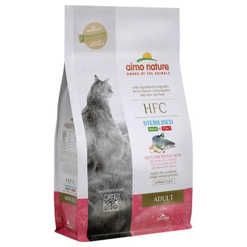 Almo Nature HFC Adult Sterilised Salmon - Economy Pack: 2 x 1.2kg