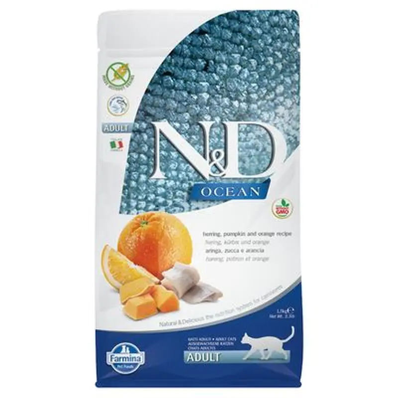 Farmina N&D Ocean Grain Free Herring, Pumpkin & Orange Adult - 1,5 kg
