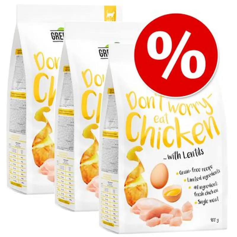 Greenwoods Adult Economy Pack 3 x 3kg - Chicken with Lentils, Potatoes & Egg
