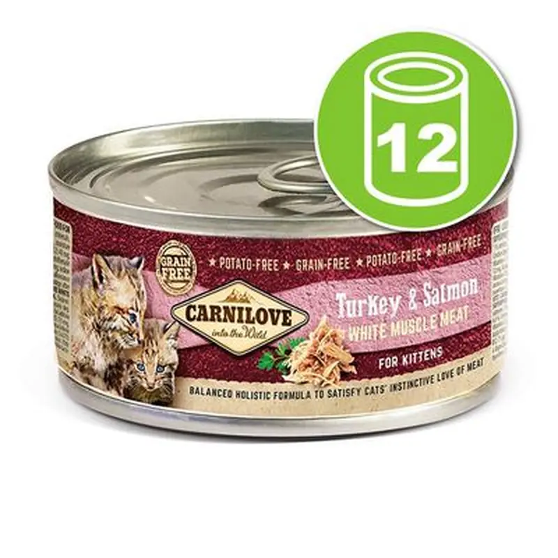 Carnilove Kitten 12 x 100 g kitten pack - turkey, salmon