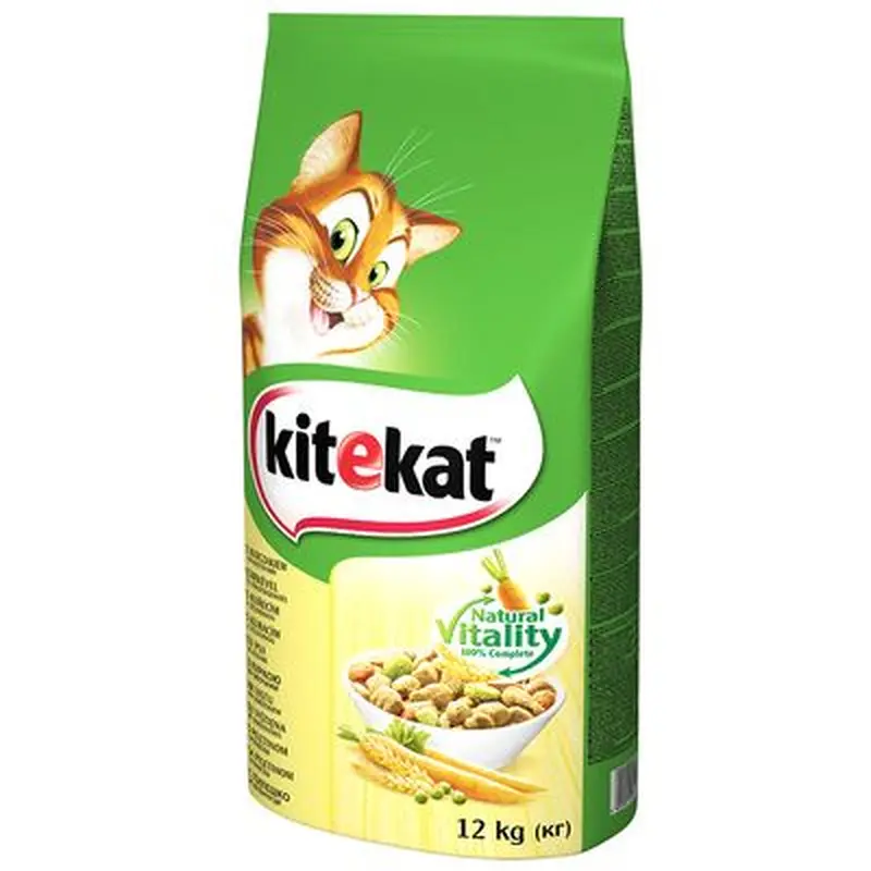 Kitekat Adult Dry Cat Food  Chicken and Vegetable - 12 kg