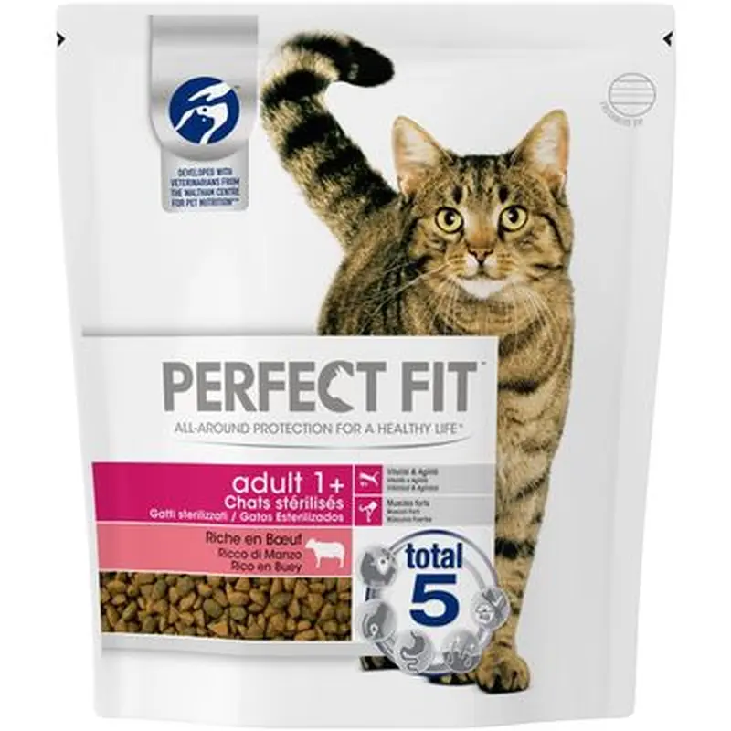 Perfect Fit Sterile 1+ Rich in Beef - Economy pack: 5 x 1.4kg