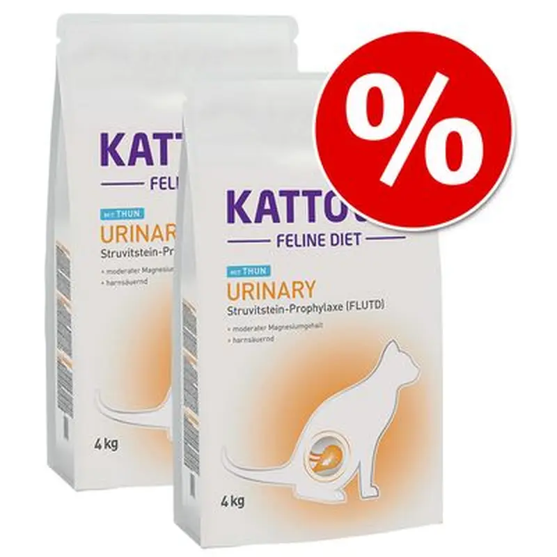 Economy package: 2 x 4 kg / 3 x 1,25 kg Kattovit dry food - Urinary with chicken (2 x 4 kg)