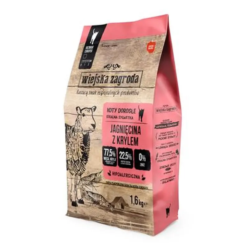 Wiejska Zagroda Cat with Lamb & Krill - Economy Pack: 2 x 1.6kg