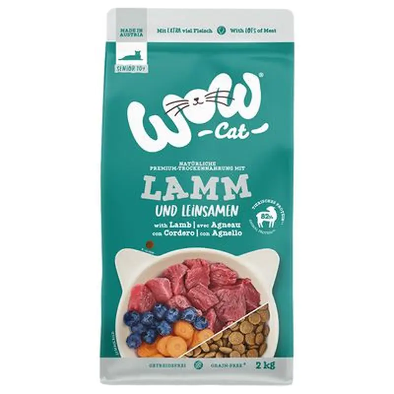 WOW Cat Senior with Lamb - 2kg