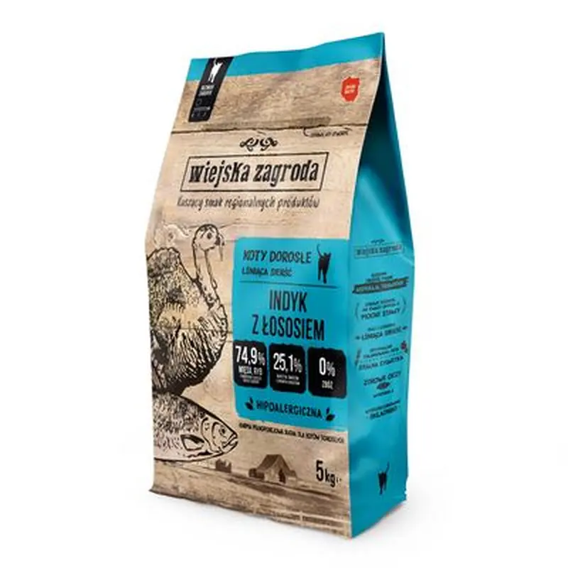 Wiejska Zagroda Cat Turkey with Salmon - Economy Pack: 2 x 5kg