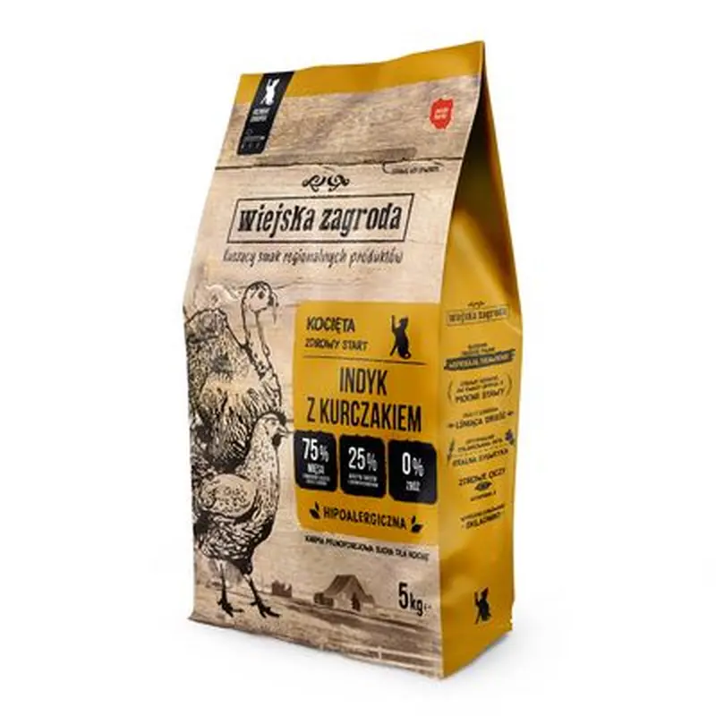 Wiejska Zagroda Kitten Turkey with Chicken - Economy Pack: 2 x 5kg