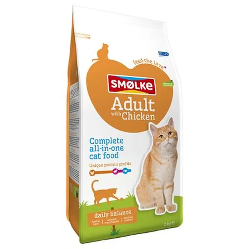 Smlke Cat Food Adult with Chicken and Rice - 10 kg