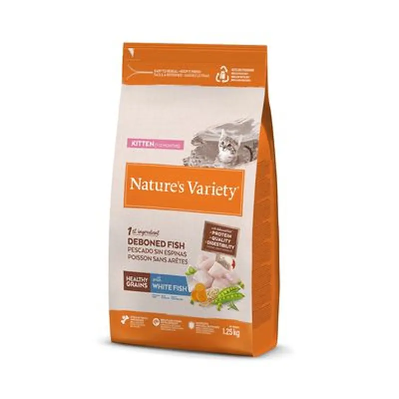 Nature's Variety Healthy Grains Kitten White Fish - 1.25kg