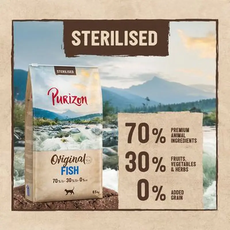 Purizon Sterilised Adult Grain-Free Fish - 2.5kg