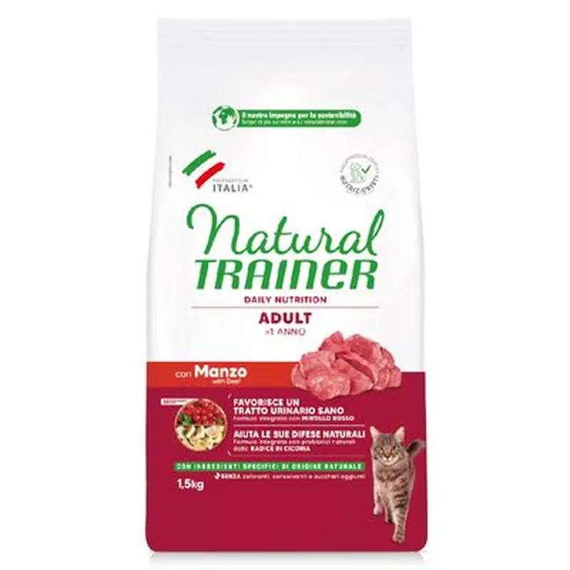 Natural Trainer Cat Adult with beef - 9 kg