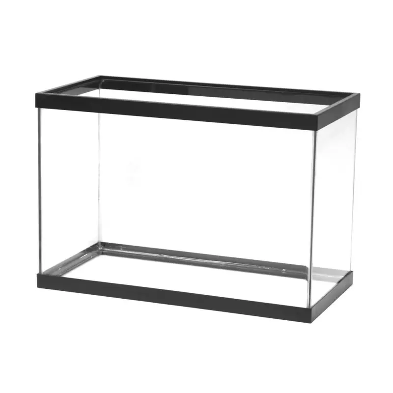 Aqueon Standard Glass Rectangle Aquarium Clear Silicone Black 20g High