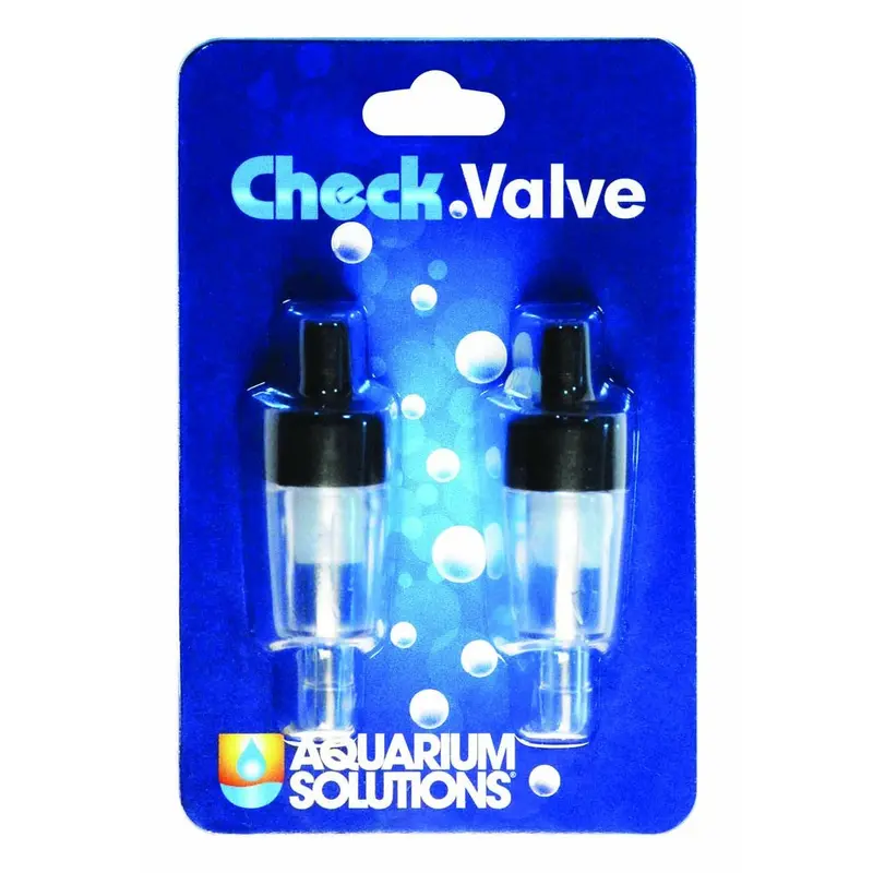 Aquarium Solutions Airline Check Valve Clear, Black 2 Pack