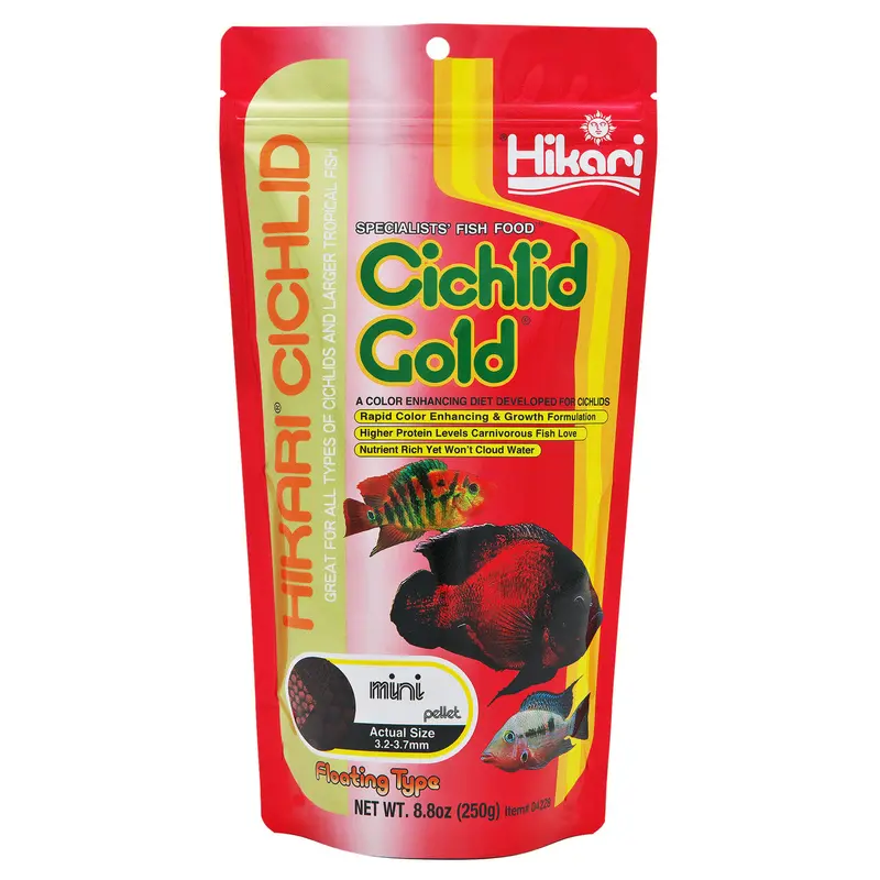 Hikari Cichlid Gold Pellets Fish Food 8.8oz Mini